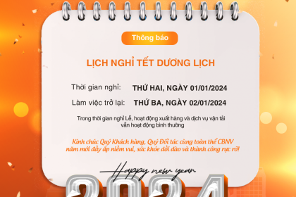 THÔNG BÁO LỊCH NGHỈ TẾT DƯƠNG LỊCH 2024