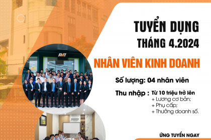 THÔNG BÁO TUYỂN DỤNG THÁNG 4.2024